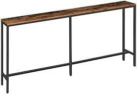 Photo 1 of ALLOSWELL Console Table, 70.9" Narrow Long Sofa Table, Entryway Table, Industrial Sofa Table, Side Table, for Hallway, Living Room, Sturdy and Stable, Easy to Assemble, Rustic Brown CTHR18001
