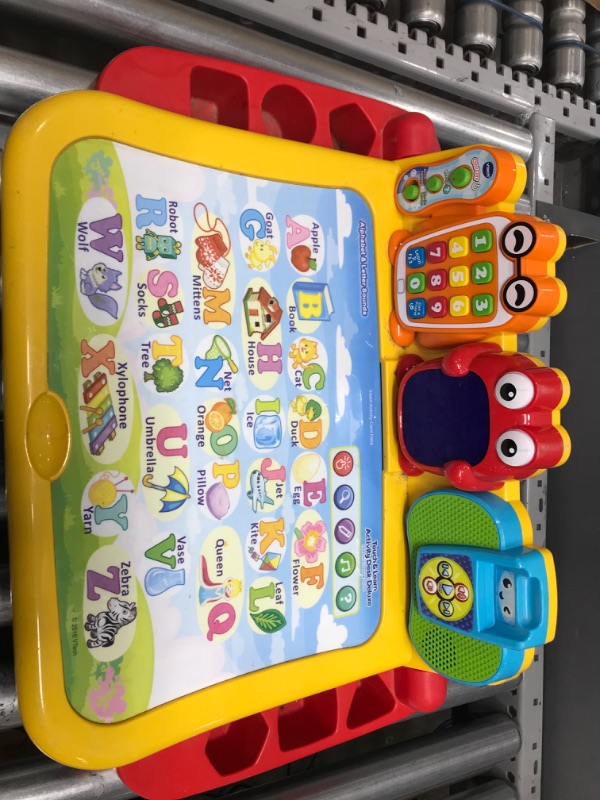 Photo 2 of *Missing 3 activity pages/cosmetic damage/see photos* VTech Touch and Learn Activity Desk Deluxe (Frustration Free Packaging) Desk Regular Frustration-Free Packaging