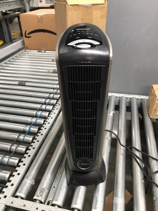 Photo 2 of (PARTS ONLY)Lasko Oscillating Ceramic Tower Space Heater for Home with Adjustable Thermostat, Timer and Remote Control, 22.5 Inches, Grey/Black, 1500W, 751320