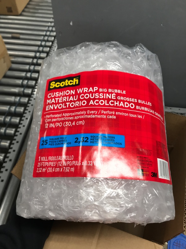 Photo 2 of Scotch Big Bubble Cushion Wrap, 12 in x 25 ft., 1 Roll/Pack (BB7912-25-ESF)