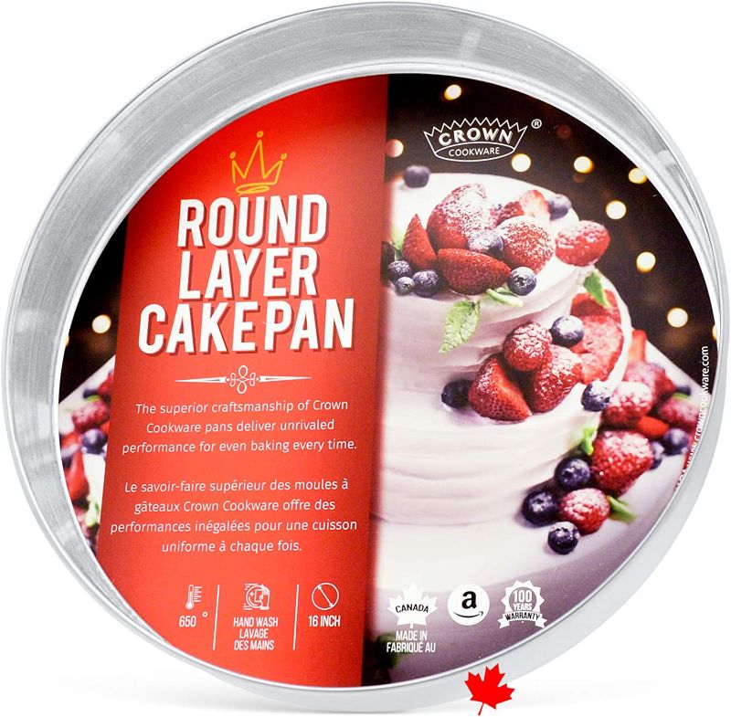 Photo 1 of *** OPEN PACKEGE*** MINOR DENT** Crown 16 inch Cake Pan, 3" Deep, Extra Sturdy, Fully Straight Sides, Even-Heating, Made in Canada
