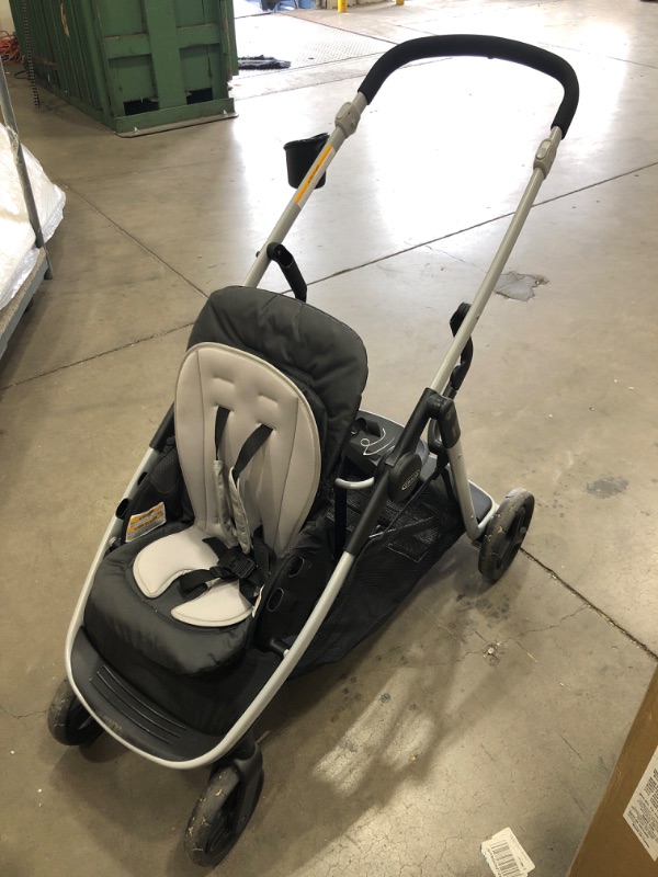 Photo 2 of **USED*** Graco Ready2Grow LX 2.0 Double Stroller Features Bench Seat and Standing Platform Options, Clark "w/ Added Body Support Cushion" Clark