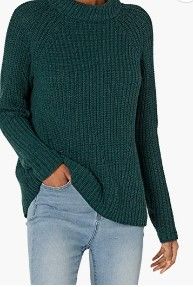 Photo 1 of Goodthreads Women's Relaxed-Fit Cotton Shaker Stitch Mock Neck Sweater - XXLarge 