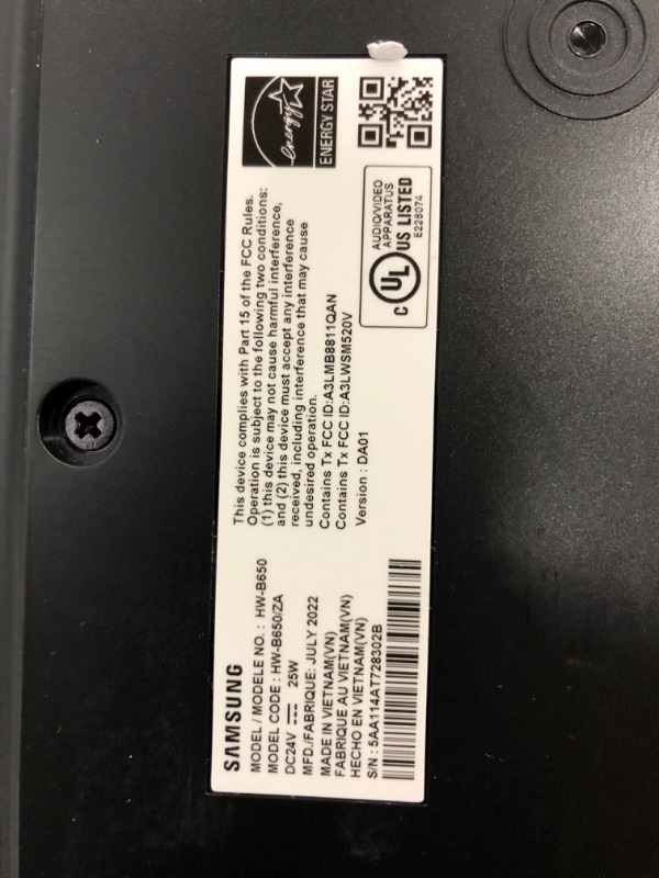 Photo 3 of SAMSUNG HW-B650 3.1ch Soundbar w/Dolby 5.1 DTS Virtual:X, Bass Boosted, Built-in Center Speaker, Bluetooth Multi Connection, Voice Enhance & Night Mode, Subwoofer Included, 2022
