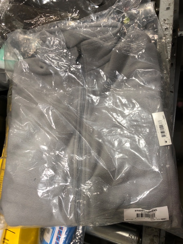 Photo 1 of Amazon Essentials Men's Full-Zip Polar Fleece Jacket (Available in Big & Tall
Size m