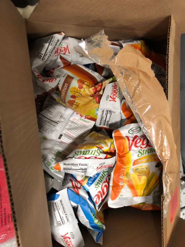 Photo 3 of **EXPIRES 14DEC2022** NOT REFUNDABLE Sensible Portions Veggie Straws, Snack Size Variety Pack, Sea Salt, Ranch, Cheddar, Apple Cinnamon, 1 Oz, Pack of 24
