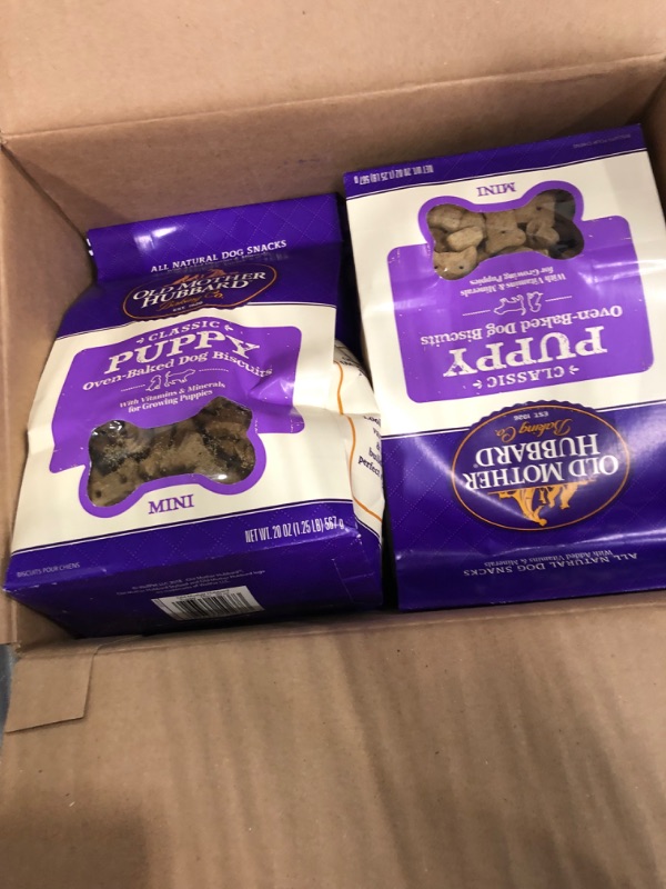 Photo 3 of ** EXPIRES 10FEB2023** Old Mother Hubbard by Wellness Classic Natural Puppy Treats, Crunchy Oven-Baked Biscuits, Ideal for Training, Mini Size Dog Treats, 20 ounce bag
SET OF 6 BAGS 