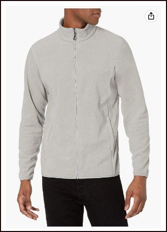 Photo 1 of Amazon Essentials Men's Full-Zip Polar Fleece Jacket 