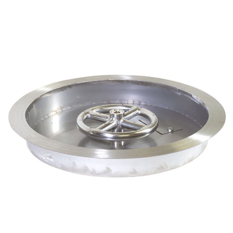 Photo 1 of 13" Stainless Steel Round Drop-In Fire Pit Pan w/ 6" Burner