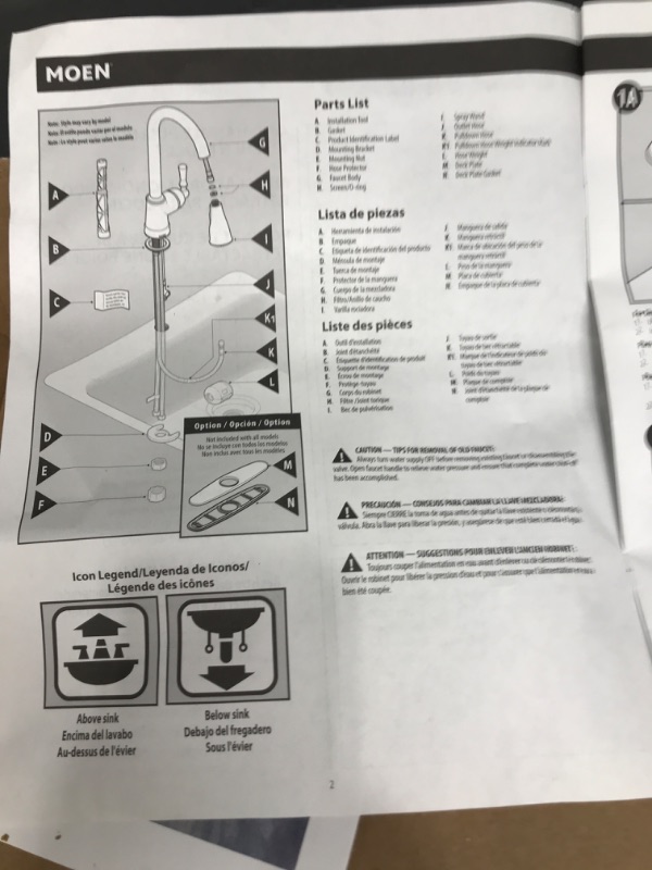 Photo 3 of **** All Parts Present ****
Moen Adler Spot Resist Stainless One-Handle High Arc Kitchen Sink Faucet with Power Clean, Kitchen Faucet with Pull Down Sprayer for Commercial, RV, or Bar, 87233SRS Spot Resist Stainless Faucet