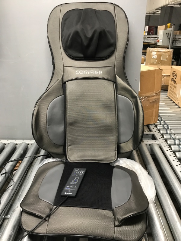 Photo 2 of (tested) Comfier Neck and Back Massager with Heat- Shiatsu Massage Chair Pad Portable with Compress & Rolling,Kneading Chair Massager for Full Back,Neck & Shoulder, Full Body
