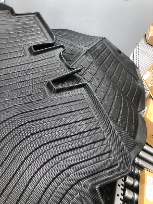 Photo 2 of TAPTES Floor Mats Trunk Mat for Tesla Model 3 2023 2022 2021 Accessories, All Weather Anti-Slip Waterproof TPE Front Trunk Mat Rear Cargo Rear Tray Liner Interior Accessories