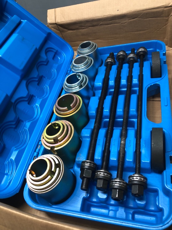 Photo 2 of MILLION PARTS 27pcs Universal Press and Pull Sleeve Kit Manual Bushing Installation Removal Set Bearing Seal Bush Remove Install Insertion Sleeve Tool w/Case