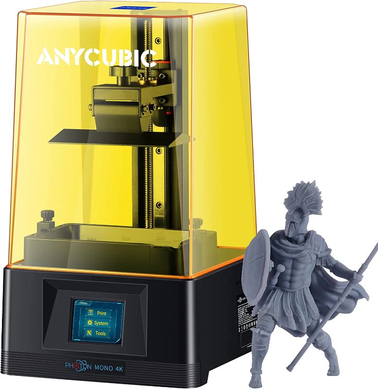 Photo 1 of ANYCUBIC Photon Mono 4K, Resin 3D Printer with 6.23" Monochrome Screen, Upgraded UV LCD 3D Printer and Fast & Precise Printing, 5.19" x 3.14" x 6.49" Printing Size
