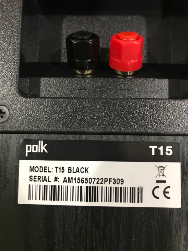 Photo 1 of Polk Audio T15 Bookshelf Speakers Pair Black