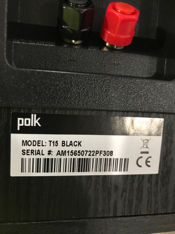 Photo 1 of Polk Audio T15 Bookshelf Speakers Pair Black