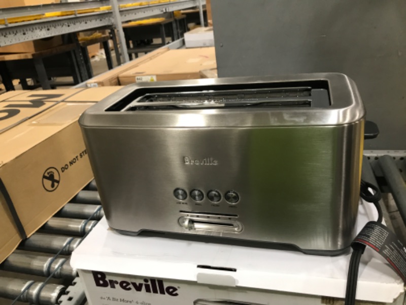 Photo 2 of Breville Bit More 4-Slice Toaster, Brushed Stainless Steel, BTA730XL