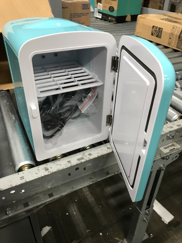 Photo 2 of Silonn 4L/6 Can Mini Fridge, Portable Skincare Fridge, Teal