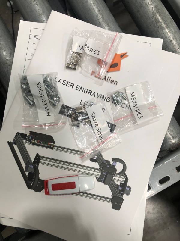 Photo 1 of FoxAlien Reizer 20W Desktop Laser Engraver, Compressed Spot 32-bit Laser Engraving Cutter Machine for Wood MDF Ceramic, Acrylic, Metal (15.75x15.75 inches Large Work Area)
