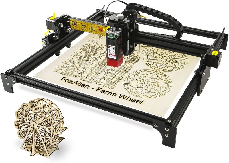 Photo 1 of FoxAlien Reizer 20W Desktop Laser Engraver, Compressed Spot 32-bit Laser Engraving Cutter Machine for Wood MDF Ceramic, Acrylic, Metal (15.75x15.75 inches Large Work Area)
