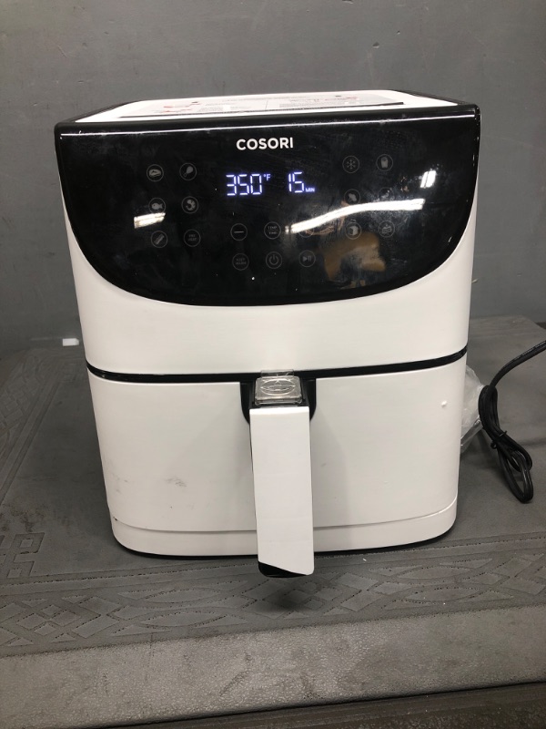 Photo 2 of (See photo for damage) COSORI Air Fryer Max XL(100 Recipes) Digital Hot Oven Cooker, One Touch Screen with 13 Cooking Functions, Preheat and Shake Reminder, 5.8 QT, Creamy White Pro Creamy White (tested)