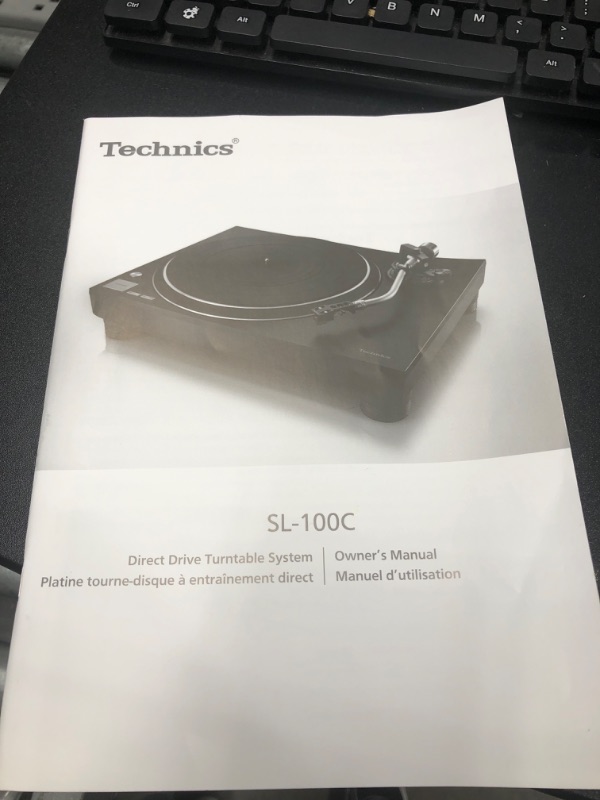 Photo 6 of Technics Turntable, Premium Class HiFi Record Player with Coreless Direct, Stable Playback, Audiophile-Grade Cartridge and Auto-Lift Tonearm, Dustcover Included – SL-100C, Black (SL-100C-K) (tested)