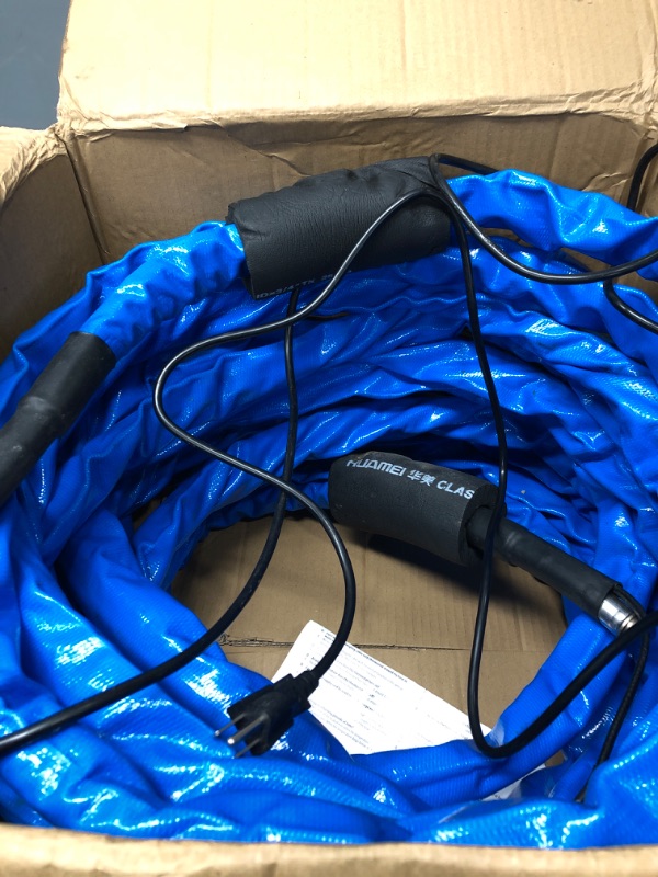 View 2 of opened
unable to test 
INMUA Heated Drinking Water Hose for RV,50FT Heated Water Hose with Abrasion-Resistant Cover,Withstand Temperatures Down to -40°F, Ideal for RV, Camper,Truck