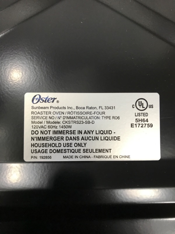 Photo 1 of *NONFUNCTIONAL* Oster Roaster Oven with Self-Basting Lid | 22 Qt, Stainless Steel