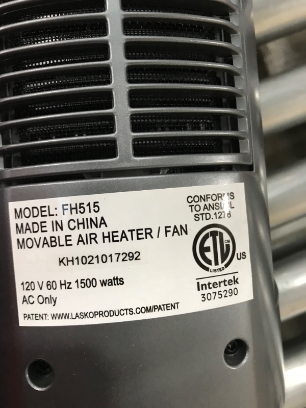 Photo 5 of Lasko Portable Fan & Heater All Season Comfort Control Tower Fan and Space Heater in One with Remote Control, Black, FH515
