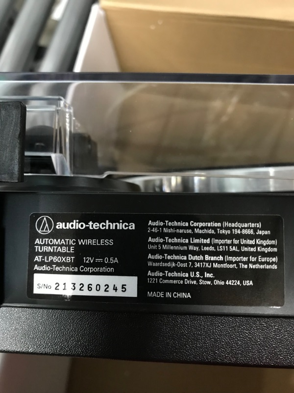 Photo 2 of Audio-Technica AT-LP60XBT-BK Fully Automatic Bluetooth Belt-Drive Stereo Turntable, Black, Hi-Fi, 2 Speed, Dust Cover, Anti-Resonance, Die-cast Aluminum Platter
