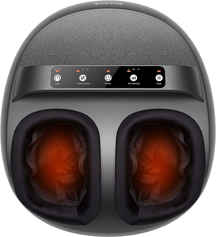 Photo 1 of Nekteck Foot Massager Machine with Heat, Shiatsu Deep Kneading with Muti-Settings, Handle Design, Delivers Relief for Tired Muscles and Plantar Fasciitis, Relax for Home and Office, Fits up to Size 12
