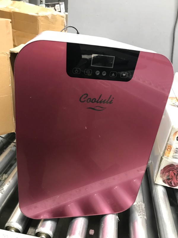 Photo 2 of ***NON-FUNCTIONAL, PARTS ONLY****
Cooluli 20L Mini Fridge For Bedroom - Car, Office Desk & College Dorm Room - Glass Front & Digital Temperature Control - Small 12v Refrigerator for Food, Drinks, Skincare, Beauty & Breast Milk (Pink) 20 Liter Pink