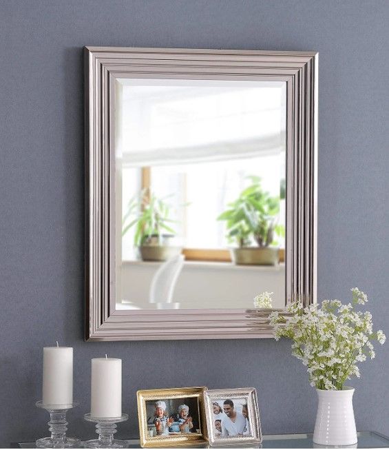 Photo 1 of ***EDGE OF FRAME IS DAMAGED SEE PHOTO***
Kenroy Home 60320 Lyonesse Mirror with Chrome Finish, Coastal Style, 30" Height, 24" Width, 1" Depth
