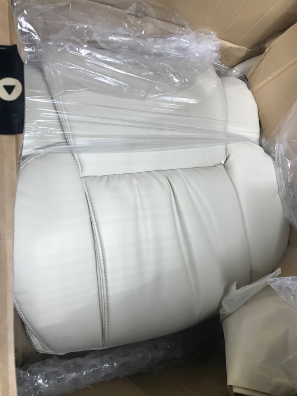 Photo 4 of *****MISSING PARTS*****
Serta Executive Office Adjustable Ergonomic Computer Chair with Layered Body Pillows, Waterfall Seat Edge, Bonded Leather, Ivory White