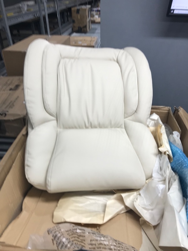 Photo 3 of *****MISSING PARTS*****
Serta Executive Office Adjustable Ergonomic Computer Chair with Layered Body Pillows, Waterfall Seat Edge, Bonded Leather, Ivory White