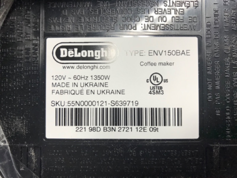 Photo 6 of ***LID DOES NOT OPEN IT APPEARS TO BE STUCK***
Nespresso Vertuo Plus Coffee and Espresso Machine by De'Longhi with Aeroccino, Ink Black with Nespresso Capsules VertuoLine, Medium and Dark Roast Coffee Machine + Capsules VertuoLine Ink Black