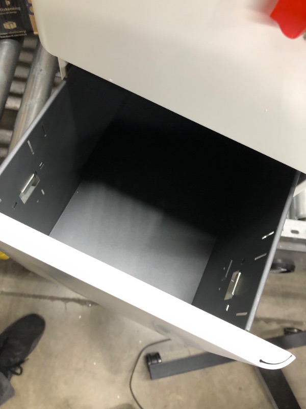 Photo 1 of INCOMPLETE ITEM
DEVAISE 3-Drawer Slim Vertical File Cabinet, Fully Assembled Except Casters, Legal/Letter Size, White White 11.8"W x 17.7"D x 23.2"H
