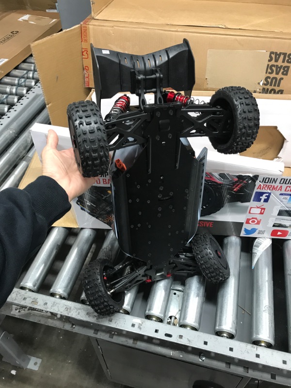 Photo 5 of SEE NOTES*** ARRMA RC Car 1/8 Typhon 6S V5 4WD BLX Buggy with Spektrum Firma RTR (Ready-to-Run), Black and Red, ARA8606V5