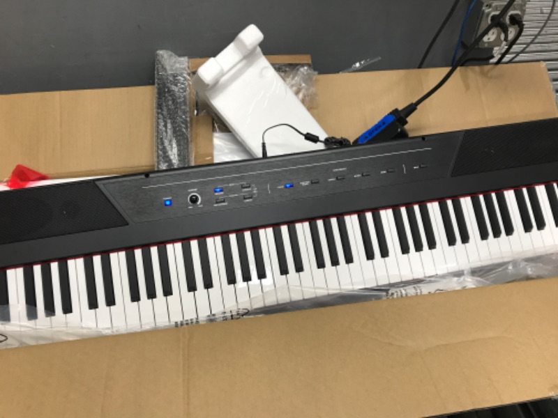 Photo 3 of Alesis Recital – 88 Key Digital Piano Keyboard with Semi Weighted Keys, 2x20W Speakers, 5 Voices, Split, Layer and Lesson Mode, FX and Piano Lessons Recital Piano Only