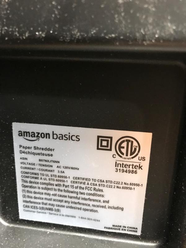 Photo 5 of Amazon Basics 150-Sheet Autofeed Micro-Cut Paper Shredder 150 Sheet Shredder