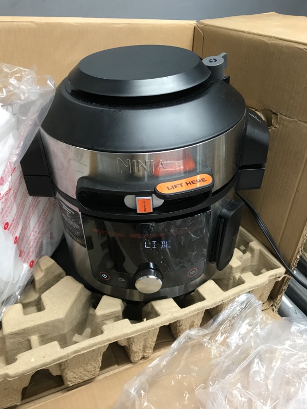 Photo 2 of Ninja OL701 Foodi 14-in-1 SMART XL 8 Qt. Pressure Cooker Steam Fryer with SmartLid & Thermometer + Auto-Steam Release, that Air Fries, Proofs & More...
