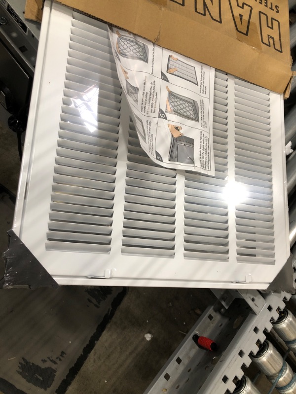 Photo 2 of *** NEW ***
Handua 16"W x 25"H [Duct Opening Size] Steel Return Air Filter Grille [Removable Door] for 1-inch Filters | Vent Cover Grill, White | Outer Dimensions: 18 5/8"W X 27 5/8"H for 16x25 Duct Opening
