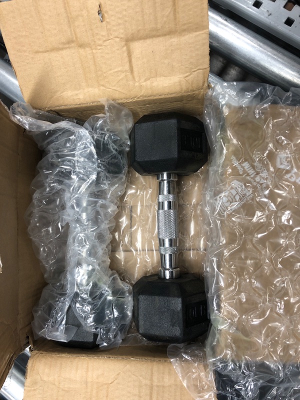Photo 1 of Balancefrom Rubber Encased Hex Dumbbell in Pairs 10 lbs, pair