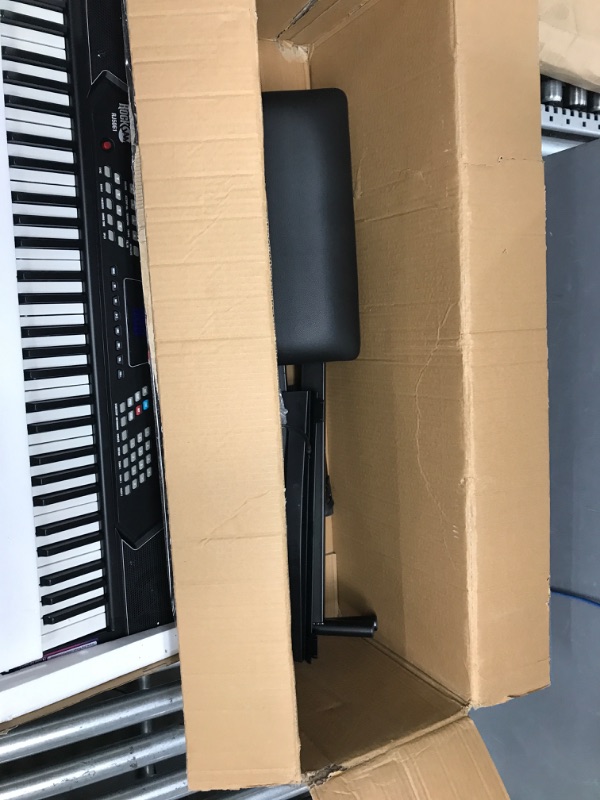 Photo 1 of (NEED REPAIRS)RockJam 61 Key Keyboard Piano With Pitch Bend Kit, Keyboard Stand, Piano Bench, Headphones, Simply Piano App & Keynote Stickers 61 Key Keyboard Kit with Pitch Bend