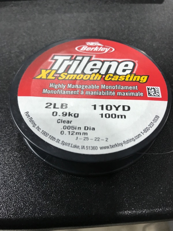 Photo 2 of Berkley Trilene XL Monofilament Fishing Line 110 Yards Clear 2 Pounds1012387046
