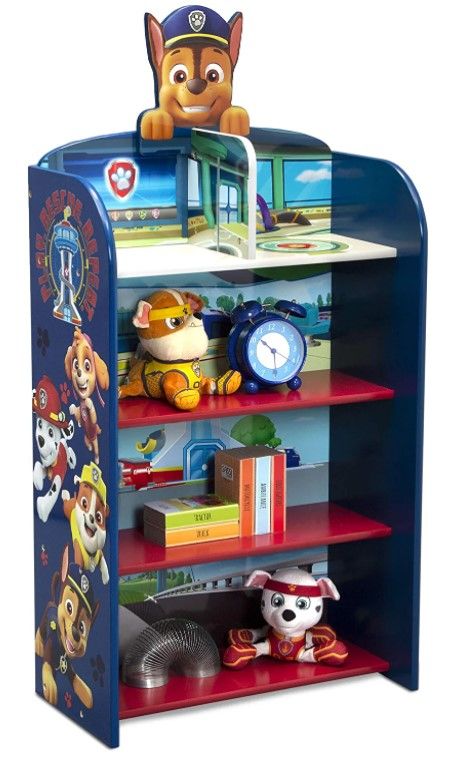 Photo 1 of Delta Children Wooden Playhouse 4-Shelf Bookcase for Kids, PAW Patrol
