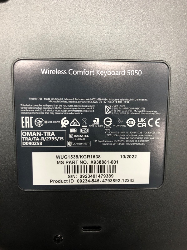 Photo 3 of Microsoft Wireless Comfort Desktop 5050 - Black. Wireless, Ergonomic Keyboard and Mouse Combo. Built-in Palm Rest and Comfort Curve Design. Customizable Windows Shortcut Keys