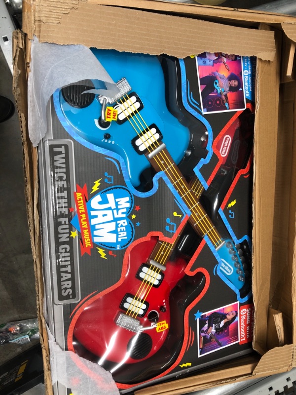 Photo 2 of Little Tikes My Real Jam™ Twice The Fun Guitar™, Two Toy Electric Guitars with Cases and Straps, 4 Play Modes, and Bluetooth® Connectivity - for Kids Ages 3+