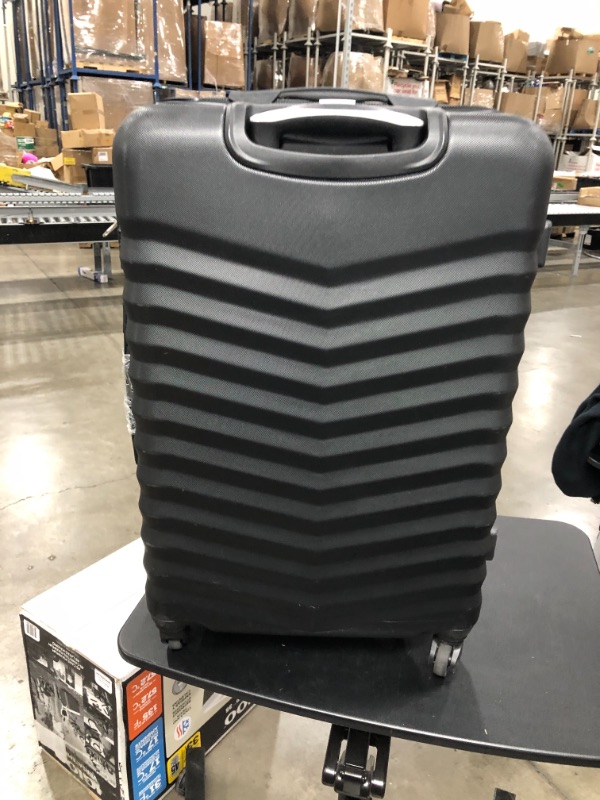 Photo 2 of *** INCOMPLETE*** MISSING 22" LUGGAGE **** Traveler's Choice Pagosa Indestructible Hardshell Expandable Spinner Luggage, Black, 2-Piece Set (22/26) 2-Piece Set (22/26) Black