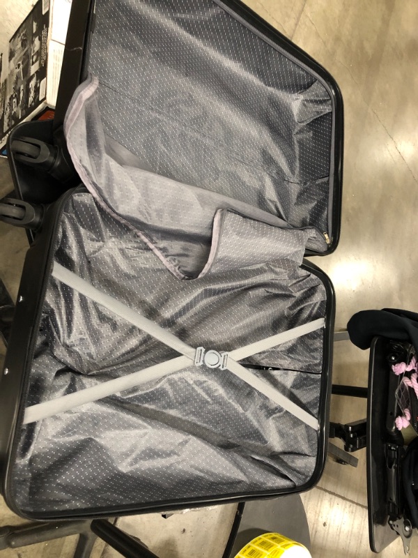 Photo 4 of *** INCOMPLETE*** MISSING 22" LUGGAGE **** Traveler's Choice Pagosa Indestructible Hardshell Expandable Spinner Luggage, Black, 2-Piece Set (22/26) 2-Piece Set (22/26) Black